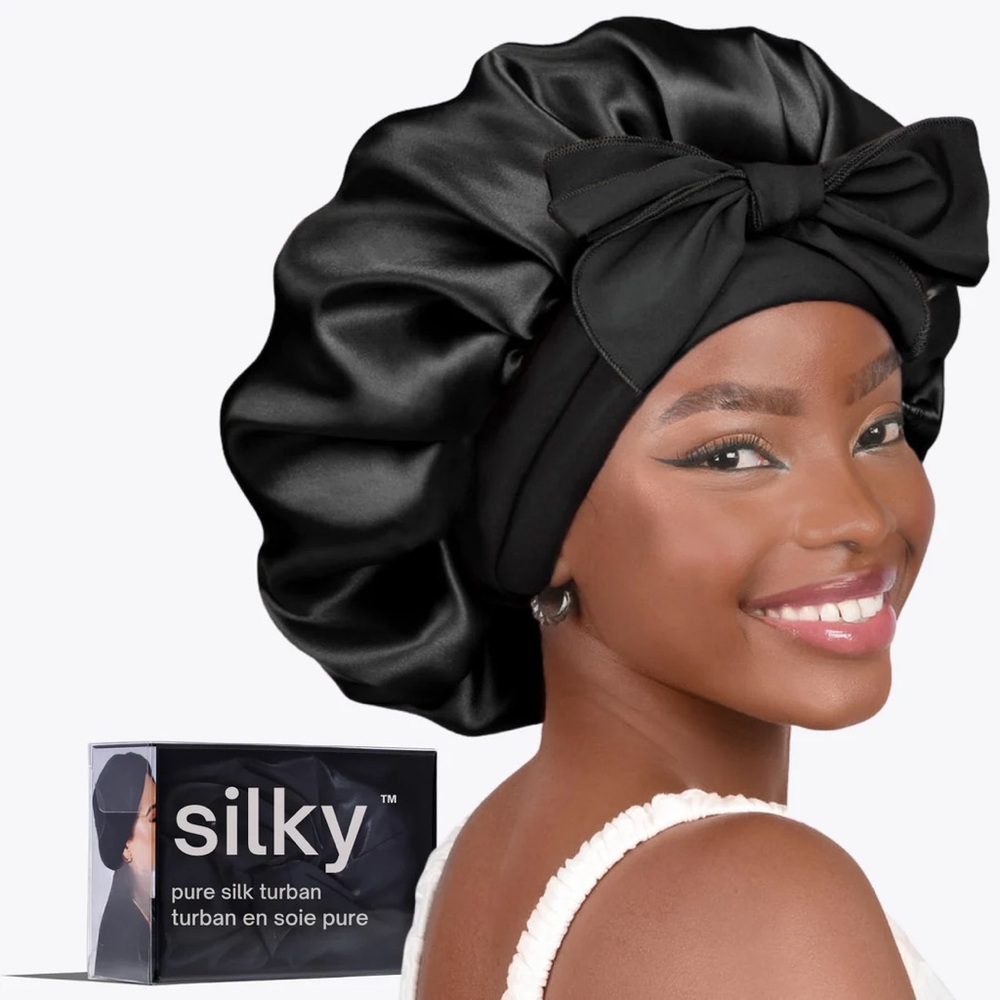 Silky All-Night Silk Bonnet™ - Black - still sealed in package!